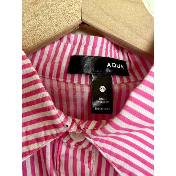 Aqua Pink/White Stripe Button Down - Size XS - NWT - Picture 6 of 6